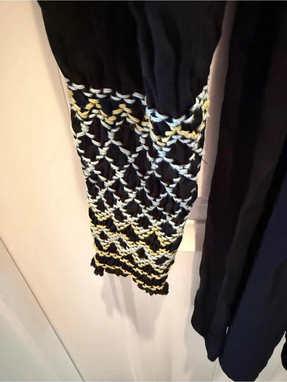 Free People Smocked Dress with Textured Stitching - a few imperfections, see pic
